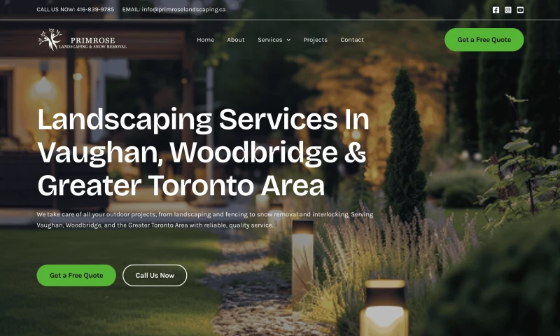 Primrose Landscaping & Snow Removal Ltd Digital Marketing