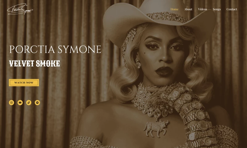 Porctia Symone Website Design