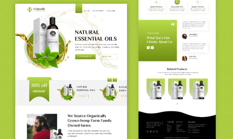 Natural Essential Oils E-Commerce Website
