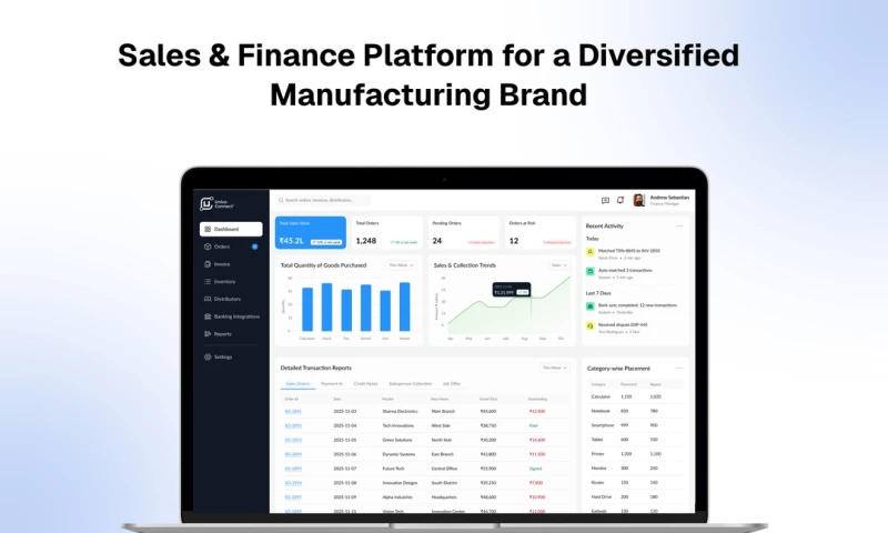Sales and Finance Platform for Manufacturing