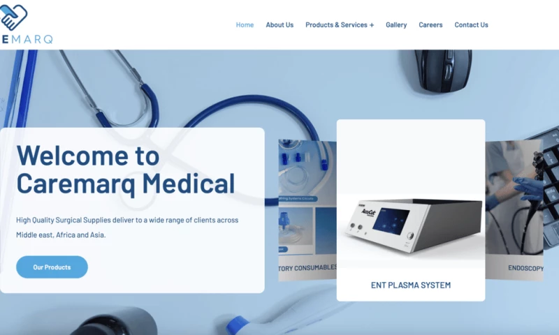 Orange Dice Solutions - Custom website developed for caremarq medical, UAE