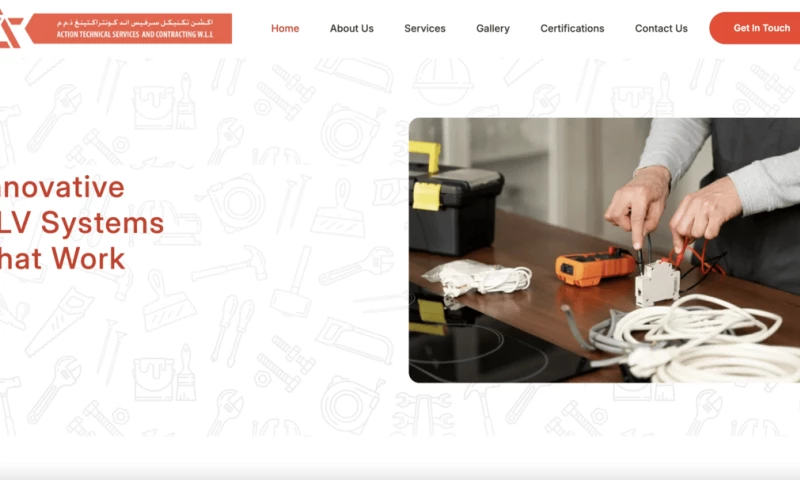 Orange Dice Solutions - Custom websiyte developed for Action Qatar
