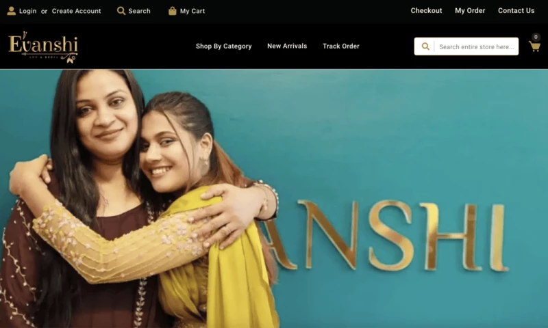 Orange Dice Solutions - Fashion E-commerce Website Development for Evanshi Designs