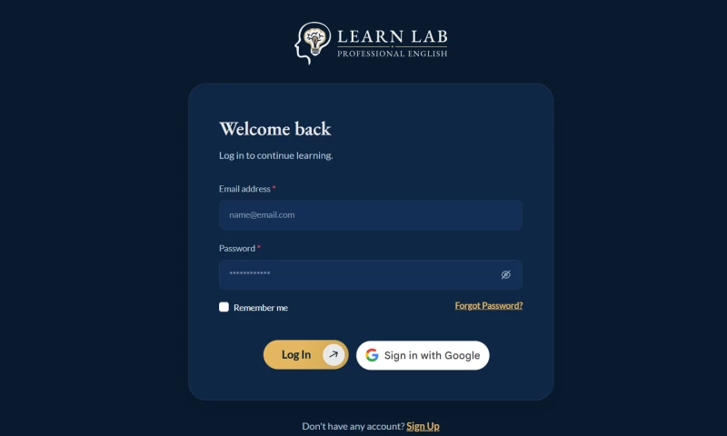 Learn Lab - Online Language Tutoring Platform