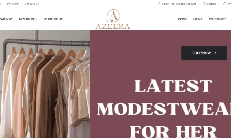 Orange Dice Solutions - Custom Fashion E-commerce Website Development for Azeera Collections
