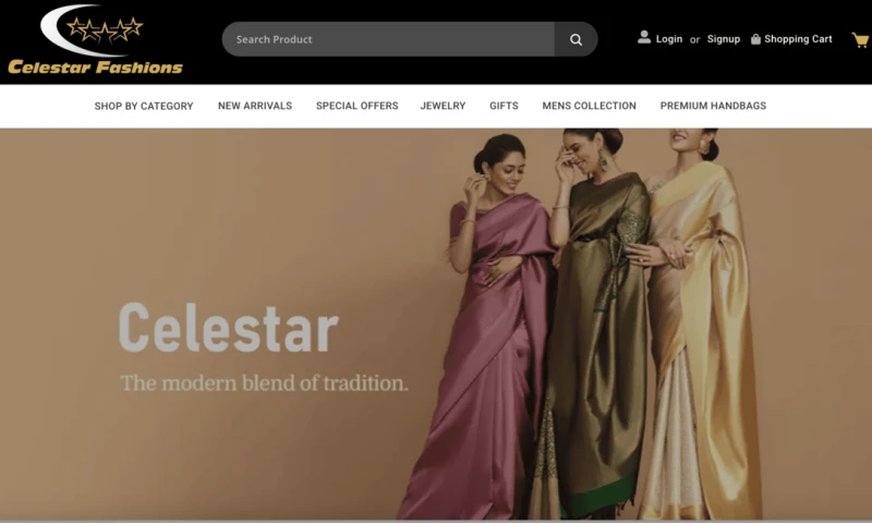 Orange Dice Solutions - Global Fashion E-commerce Website Development for Celestar Fashions