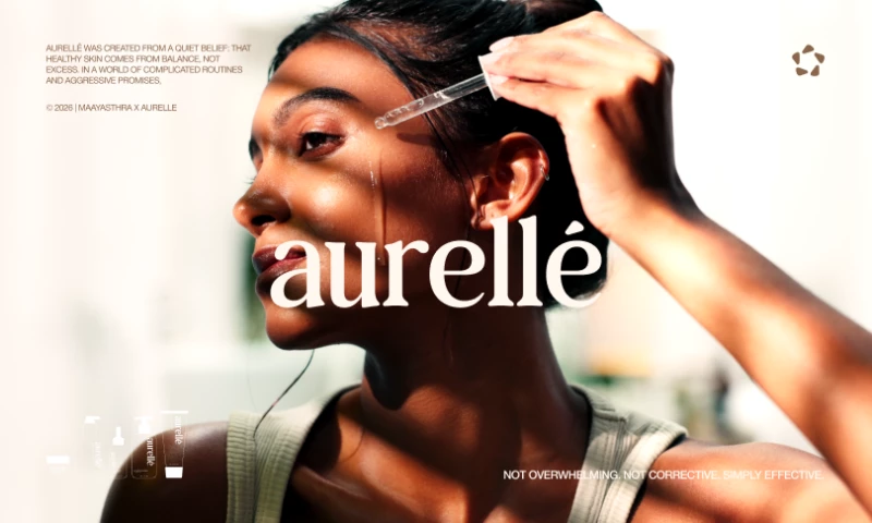 Maayasthra - Aurellé - Skincare Brand Identity & Packaging Design