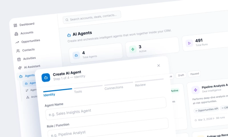 Salesforce-Native Conversational CRM with Multi-Agent Orchestration