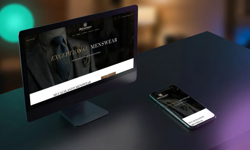 McCausland's Menswear Emergency Website Rebuild Client