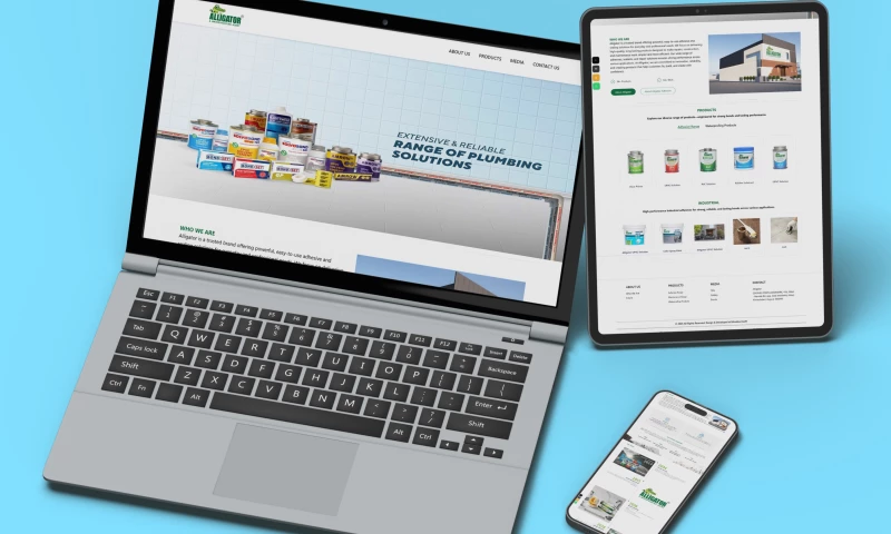 MindstormSoft - Alligator Adhesive Industrial Product Website