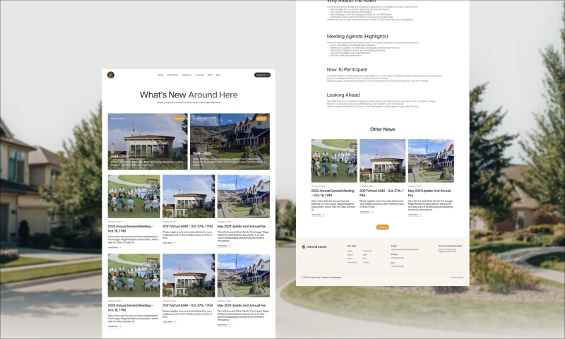 Prismatico Studio LDA - Residents Association | Cougar Ridge