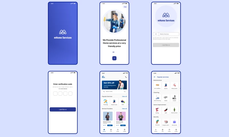 GMTA Software Solutions - MHome - On-demand house services App