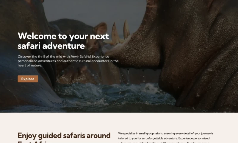 Perplex Digital - Anvir Safaris Web-Redesign