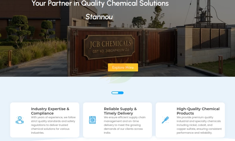 Meem Webtech - Chemical Manufacturing Company Website Design with SEO Optimization