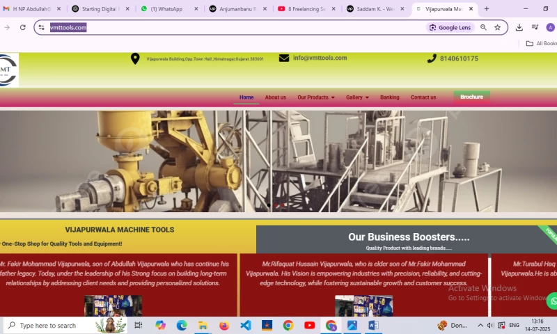 Meem Webtech - VMT Tools Shop- Website Development