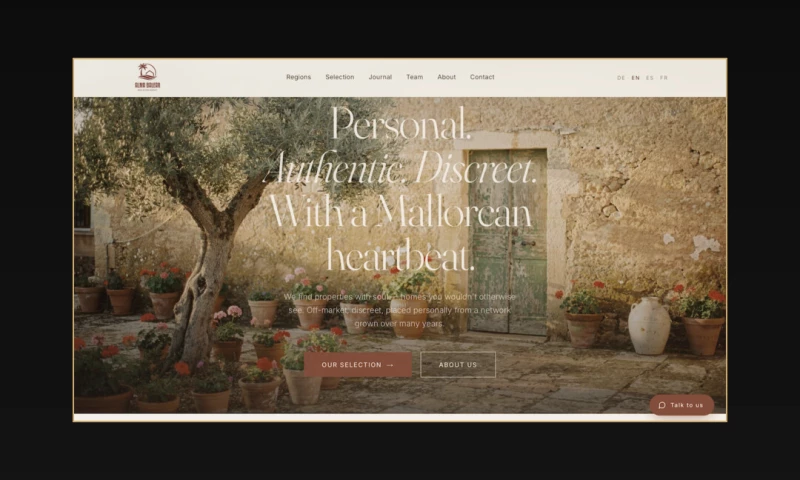 StudioMeyer - Alma Balear Real Estate Agency Website with AI backend