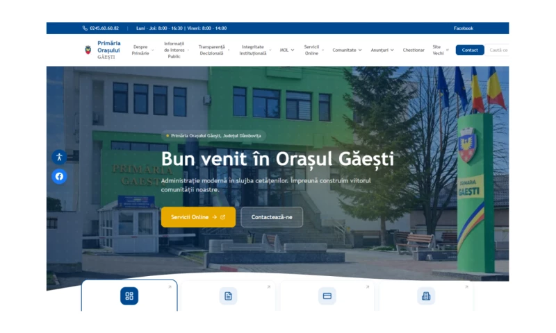 Nextry - DigiLocal Government Website - Primaria Gaesti