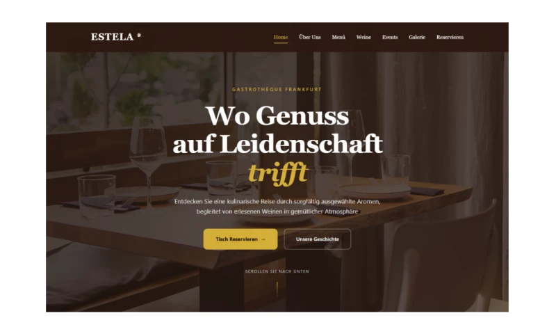 Nextry - Premium Restaurant Website - Estela Gastrotheque