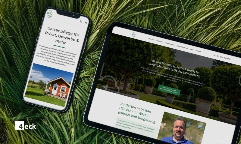 Corporate Identity & OnePager for Gartenpflege Müritz