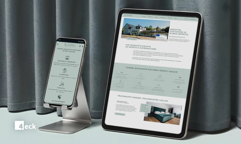 4eck Media - Hotel Website with 99 PageSpeed Score for Seehotel Ecktannen
