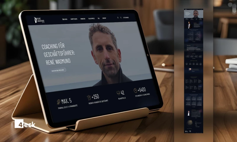 4eck Media - Premium Branding & OnePager for Executive Coach René Wasmund