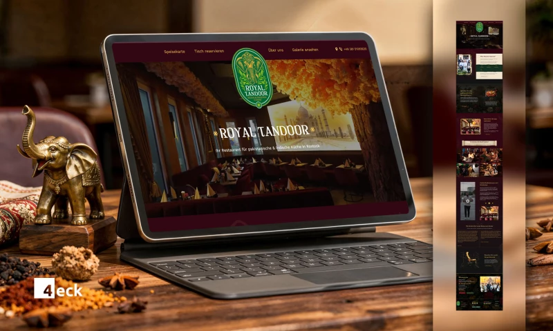 4eck Media - Royal Tandoor Rostock Restaurant OnePager & Local SEO
