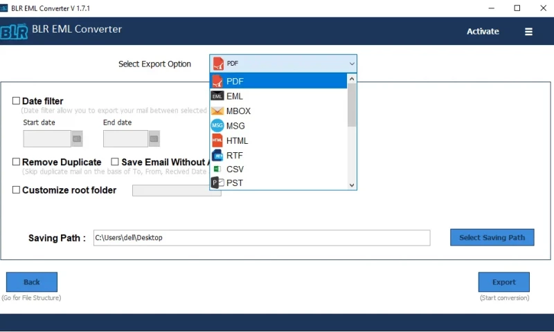 BLR Tools - EML to PST Converter