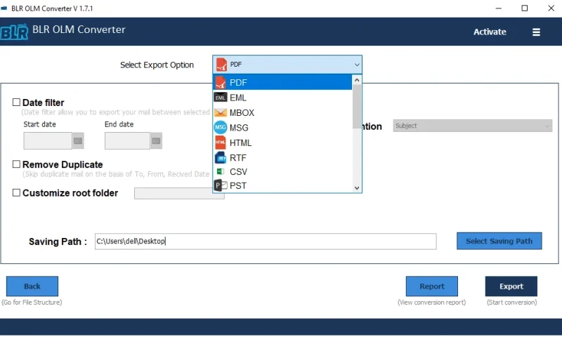 BLR Tools - OLM to PST Converter