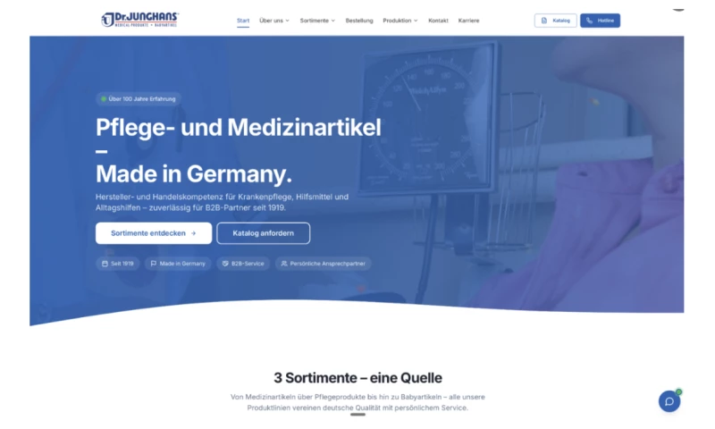 SnapSite - Dr Junghans Medical GmbH - Website Relaunch