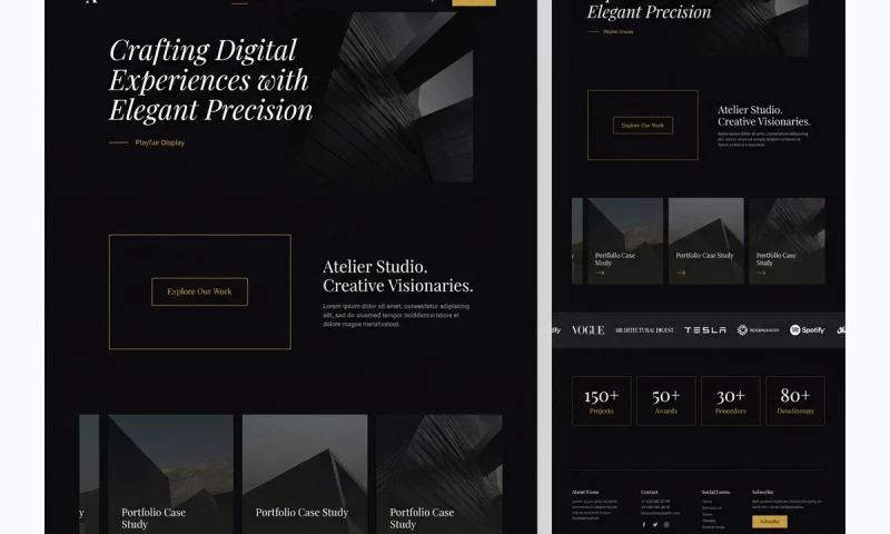 CodeVerse 360 - Atelier Studio Luxury Creative Agency HTML Template