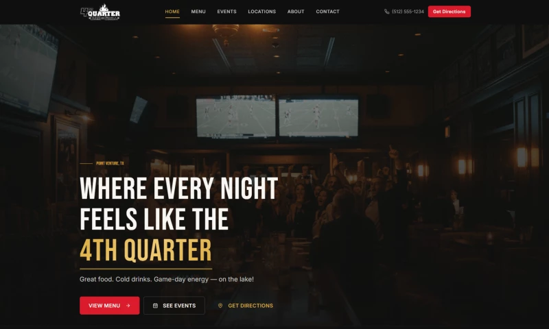 Aizuchi - Fourth Quarter Bar & Grill Website