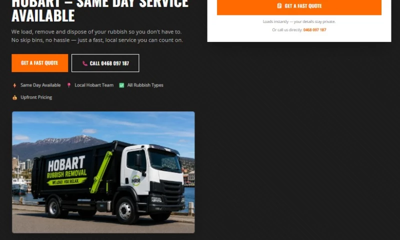 Lead Flux - Hobart Rubbish Removal Website Development, SEO & Local Lead Generation