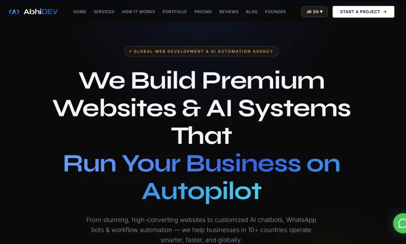AbhiDEV - AbhiDEV AI-Powered Digital Agency Website