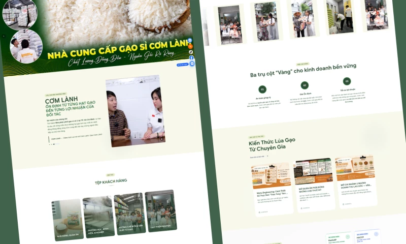 Vietstrix Team - COM LANH WEBSITE DESIGN PROJECT THE HARMONY OF GEN Z ENERGY & RUSTIC VIETNAMESE PADDY FIELDS
