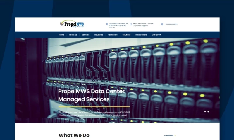 Maxobiz - PropelMWS Data Center & Cloud Services Website UI Design