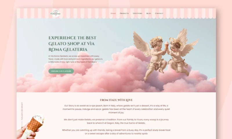 Maxobiz - Via Roma Gelateria UI/UX Design