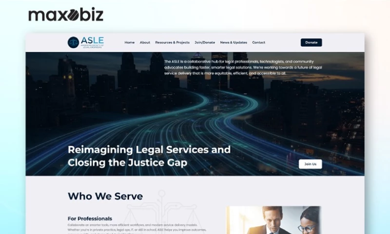 Maxobiz - ASLE Legal Innovation Platform UI/UX Design