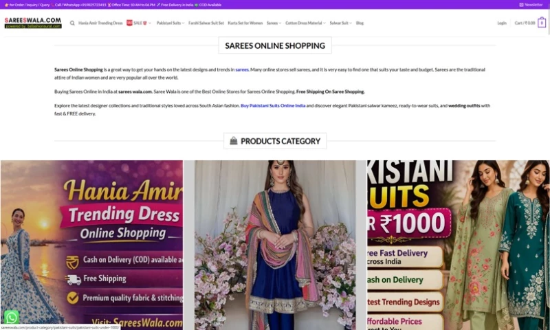 Agentic Digital Marketing Agency - SareesWala Ecommerce Website Development & SEO