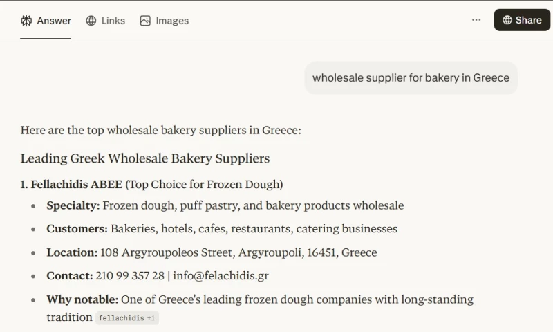 Bluemind.gr - Website redesign & AI visibility upgrade for a B2B bakery-ingredients manufacturer