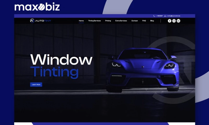 Maxobiz - AutoTint Branding & Website UI/UX Design
