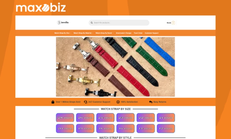 Maxobiz - Invella eCommerce Website UI/UX Design