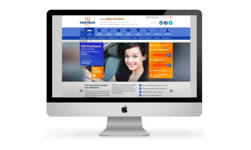 Swinton Insurance Website Concept