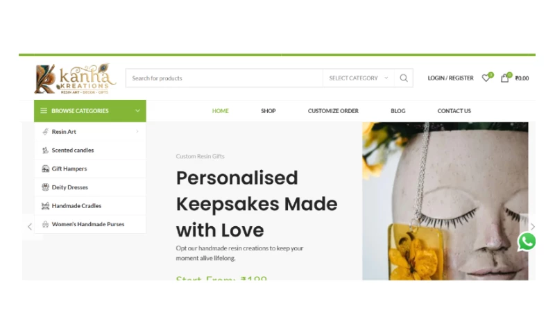 TechyBizz - Custom eCommerce Website Development for Handmade Gift Brand
