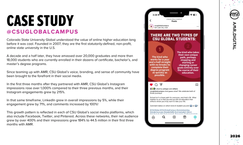 AMR Digital - CSU Global Case Study