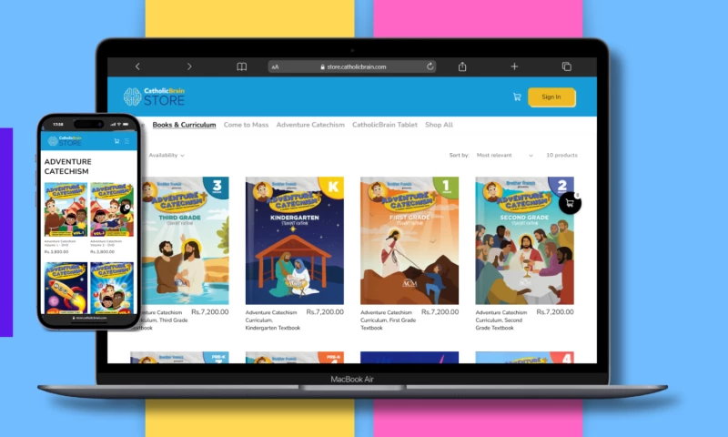 Noor Ahmed E-commerce Solutions - Catholic Brain Store Shopify Transformation