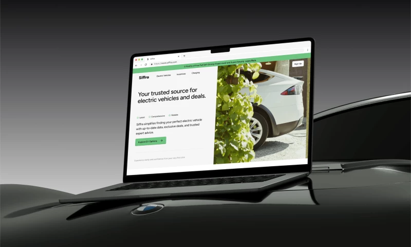Mykola Designer - Siffra: EV Incentives & Deals Finder Web Design