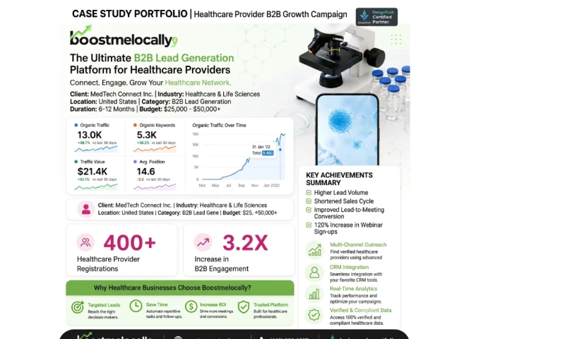 Boost Me Locally - Healthcare B2B Lead Generation Campaign | Organic Traffic & Authority Scaling