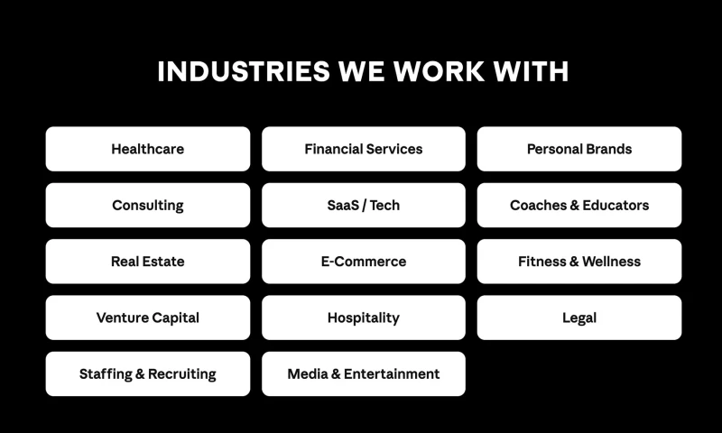 Venture Media - Industries We Work With