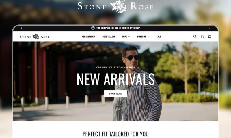 SPLIT Development - Shopify Redesign & Development for Stone Rose - Premium Men's Clothing Brand