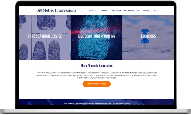 Lead to Conversion - Biometric Impressions - Responsive Website Design